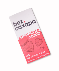 шоколад молочний без цукру "Полуниця Чіа" ТМ "bez.сахара" 90г